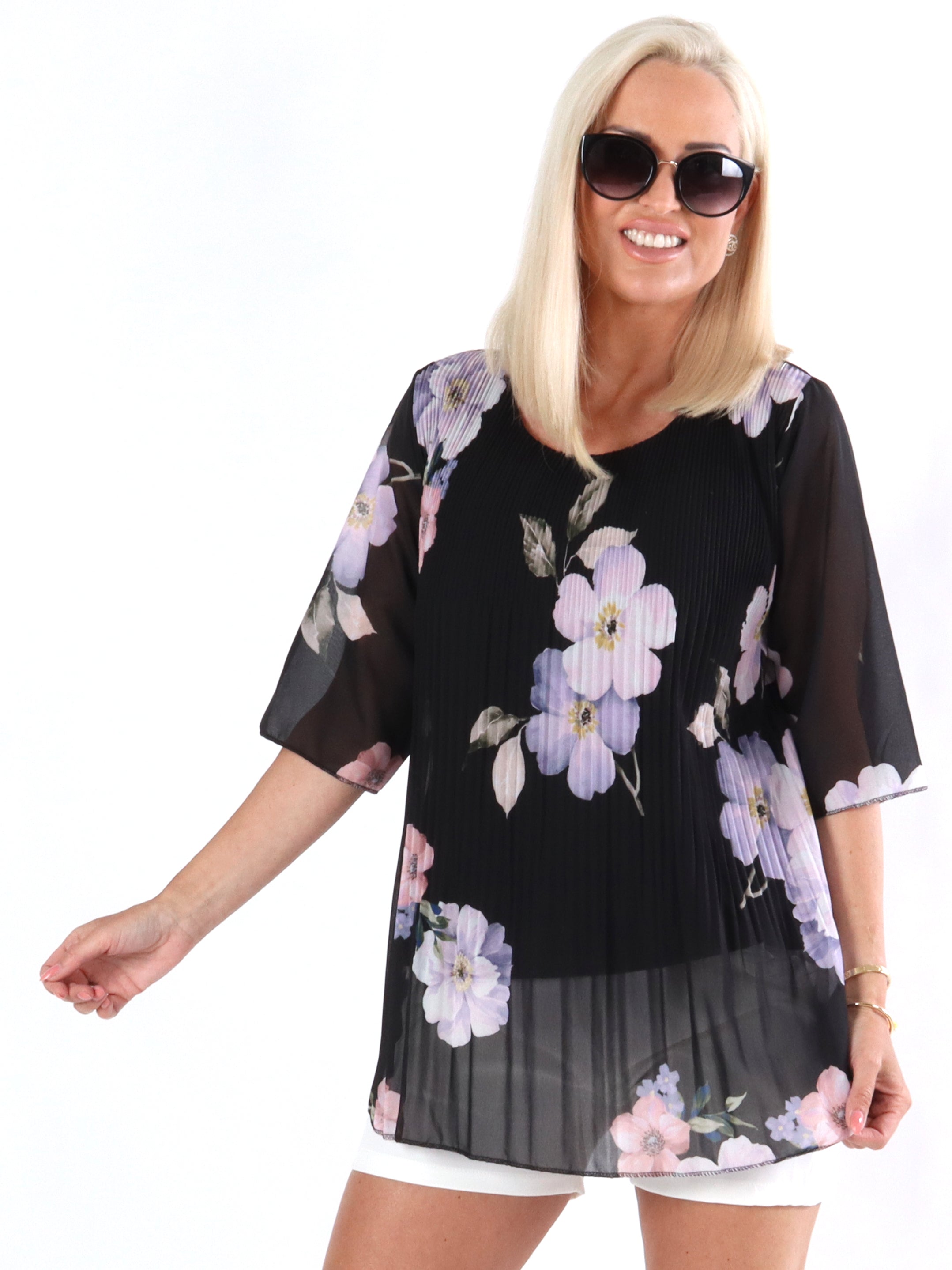 Filippa - Tunica i plisserad chiffong