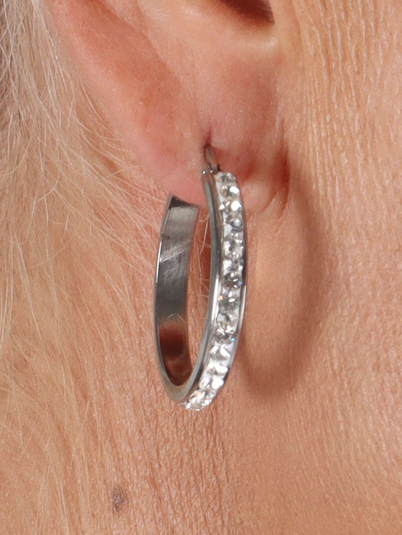 Karima - Små runda örhängen med similisten