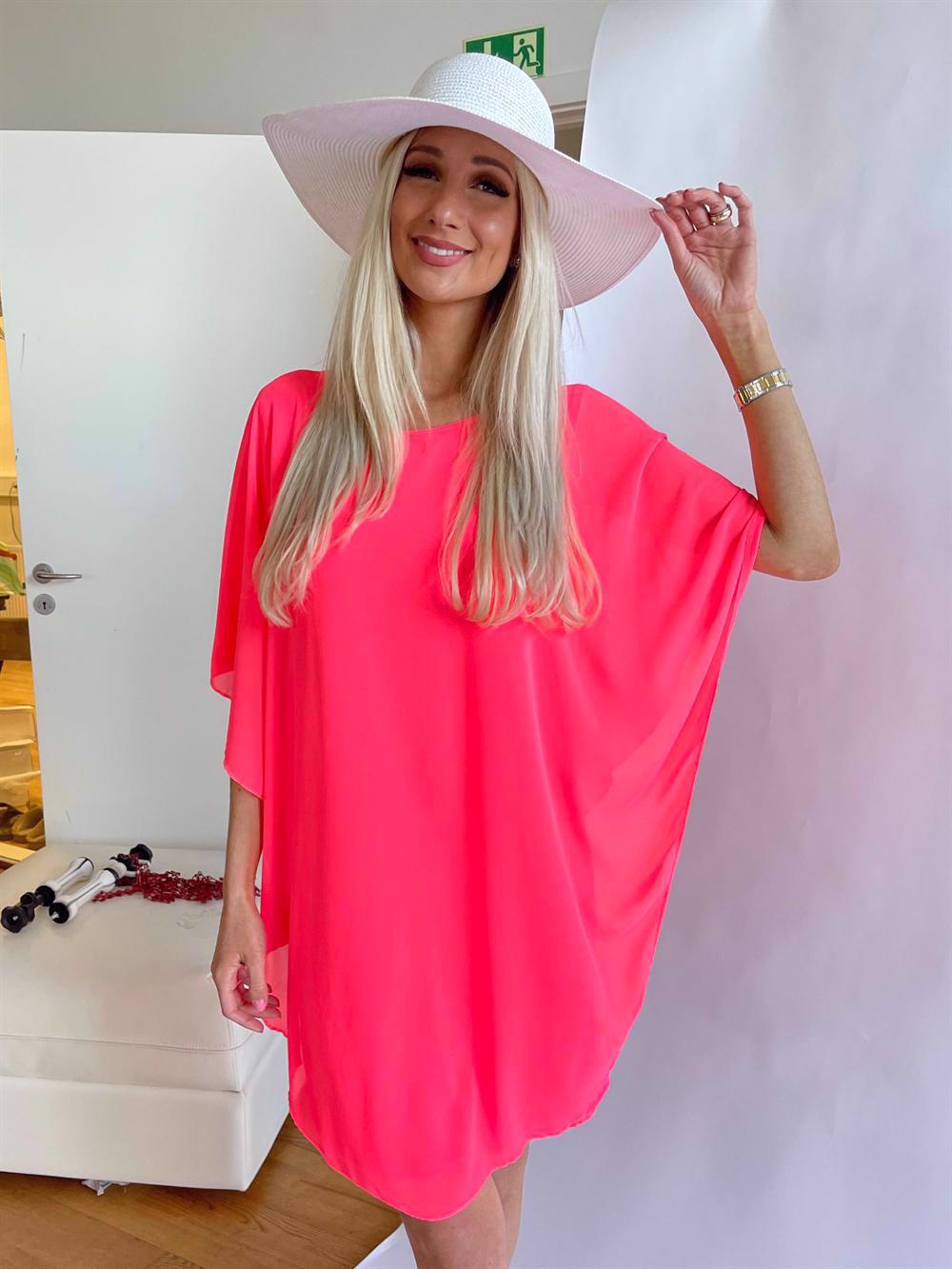 Kenya - Tunikaklänning med chiffonglager