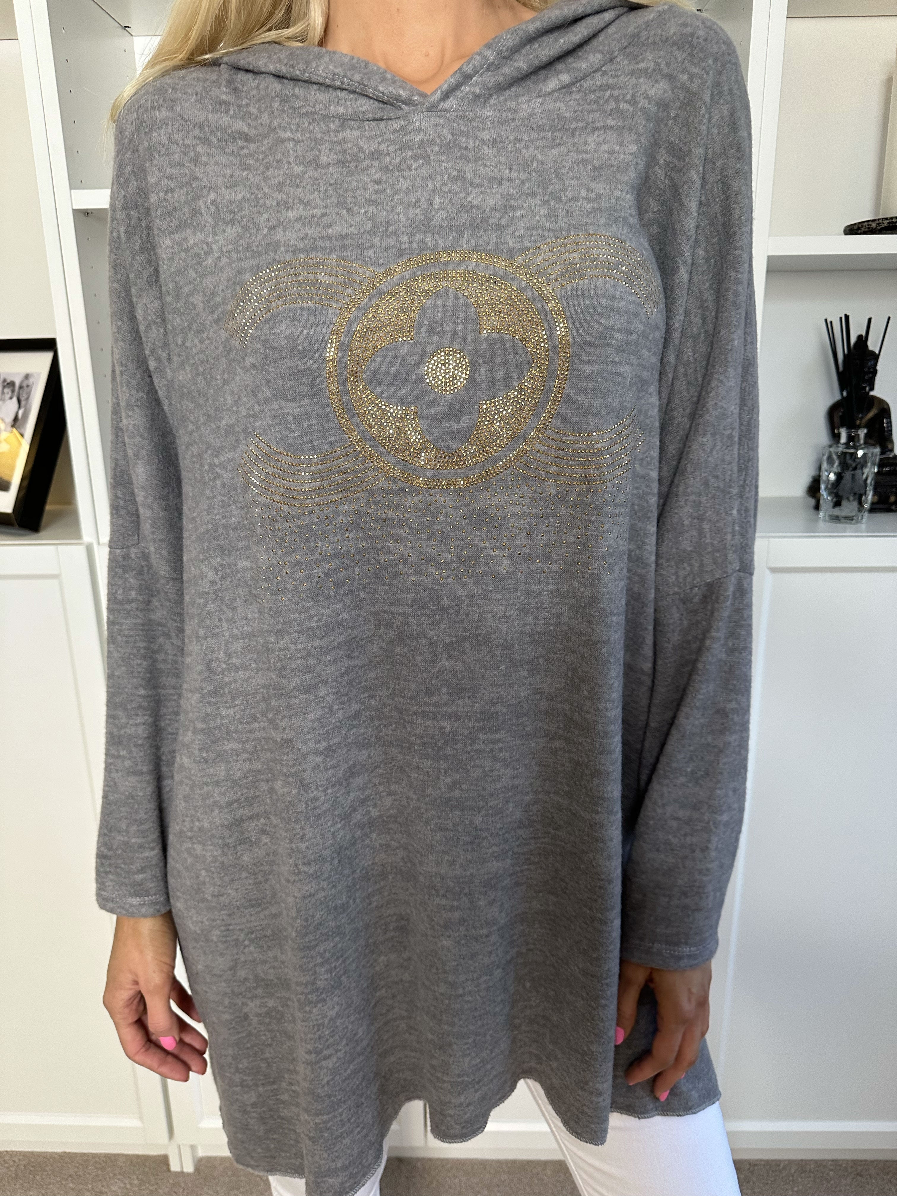 Lilje - Mycket mjuk viskosblus med huva