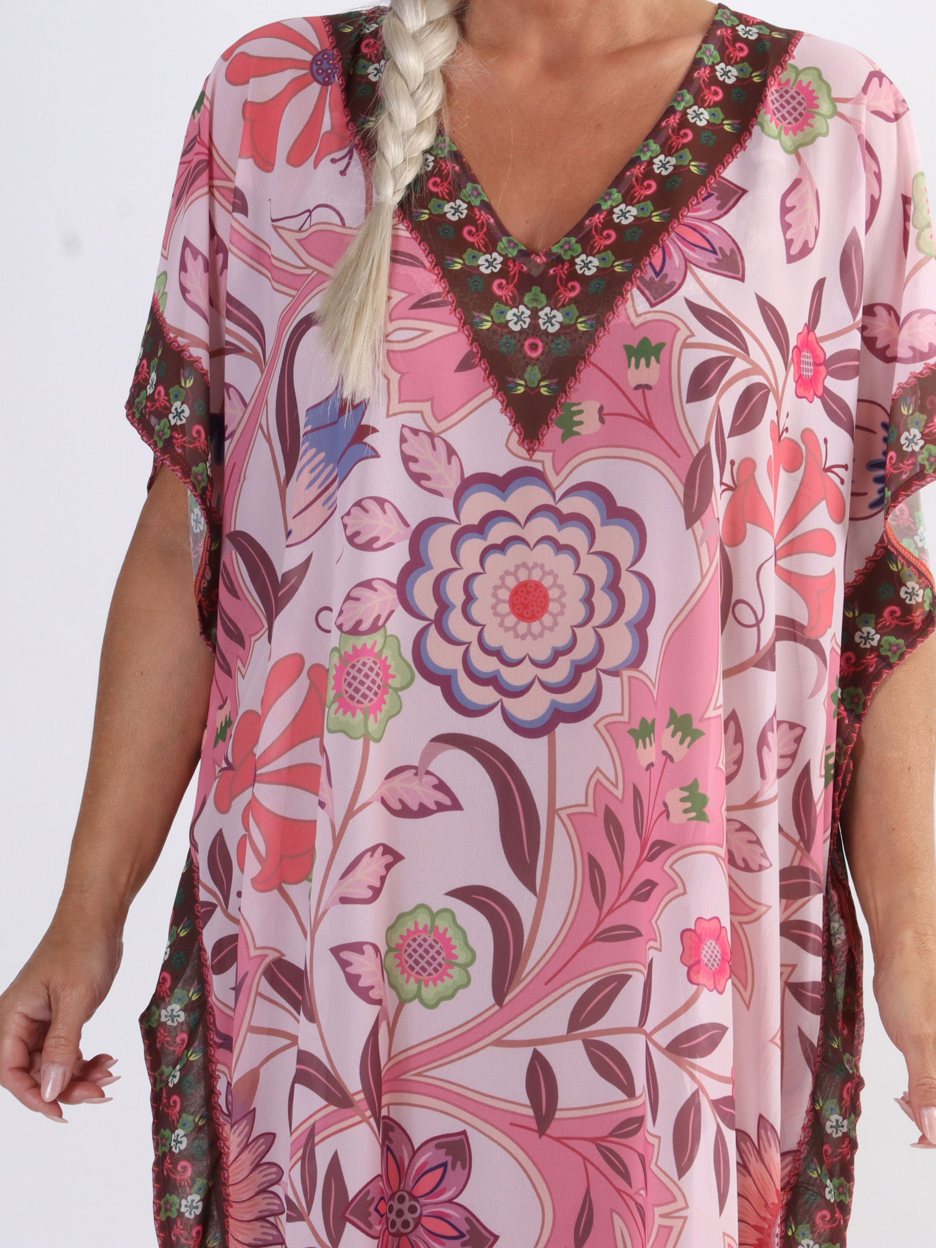 Marta - Lång plus size-tunika med mönster