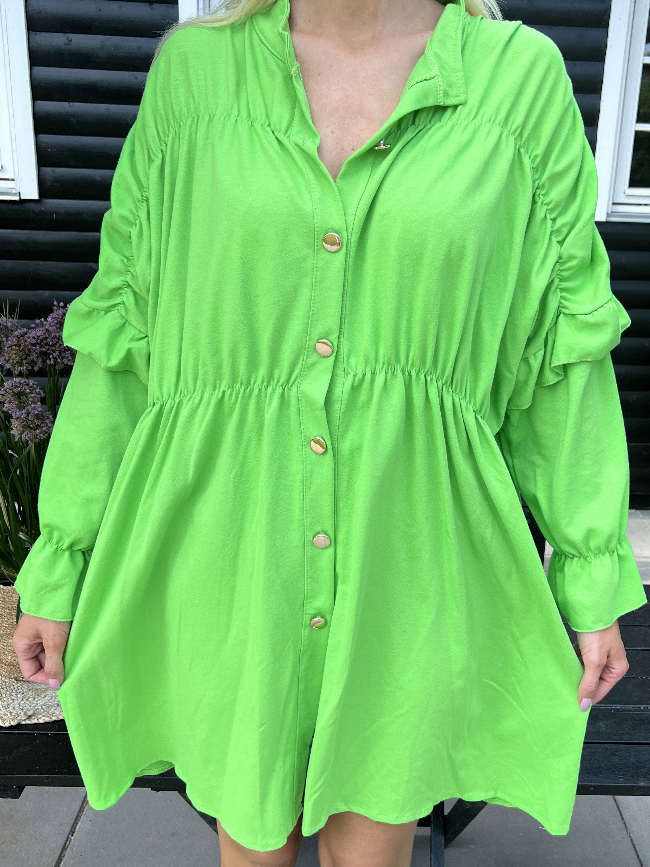 Monica Jersey - Söt joggingklänning med volanger - Dark grey