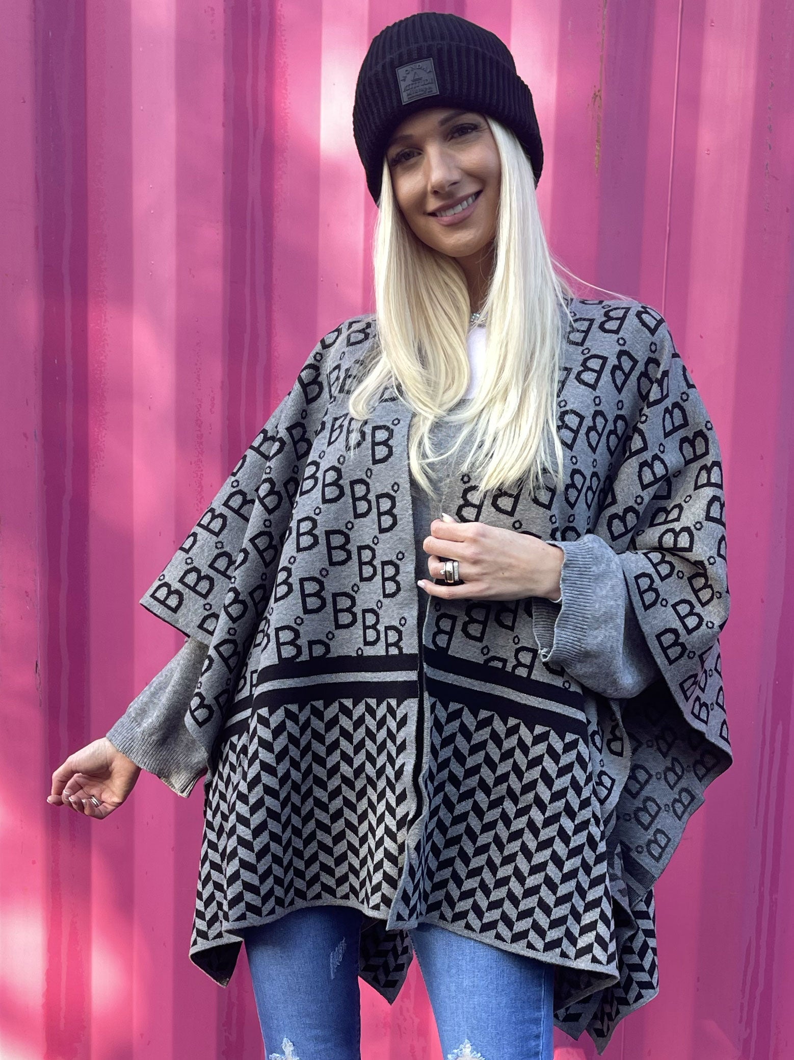 Rosalinde - Mjuk mönstrad stickad sjal