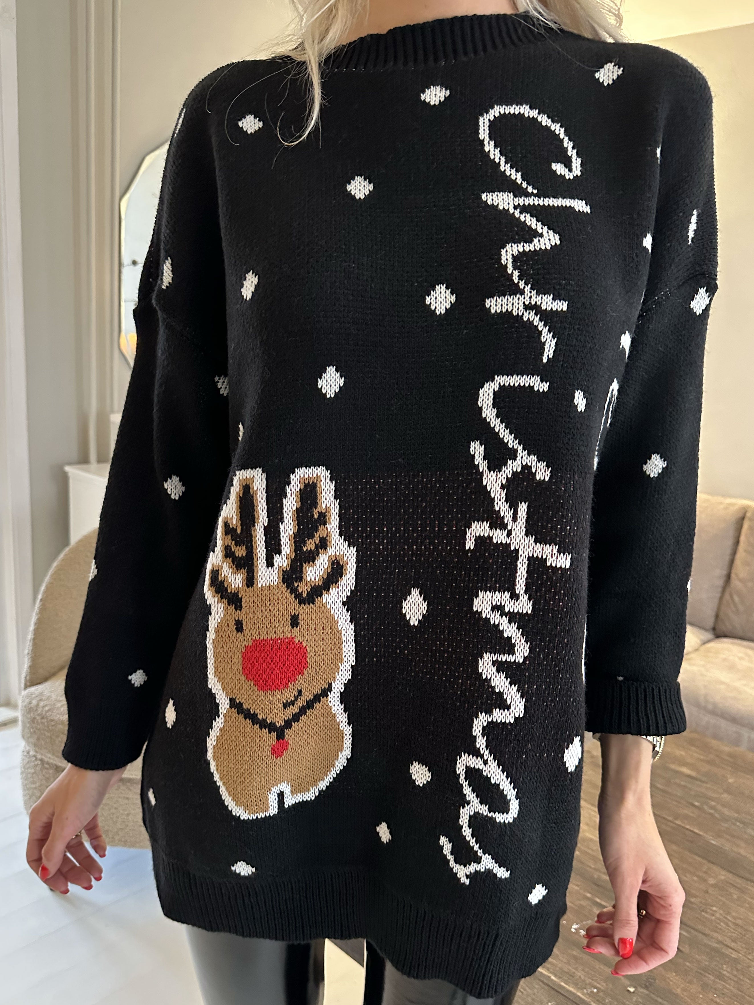 Rudolf - Söt jultröja med renar