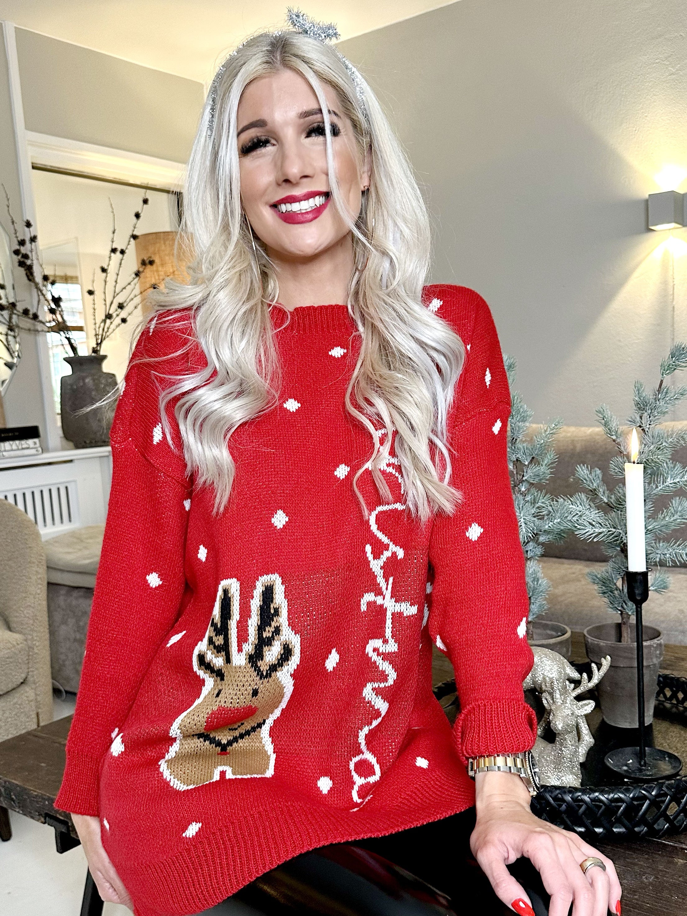 Rudolf - Söt jultröja med renar