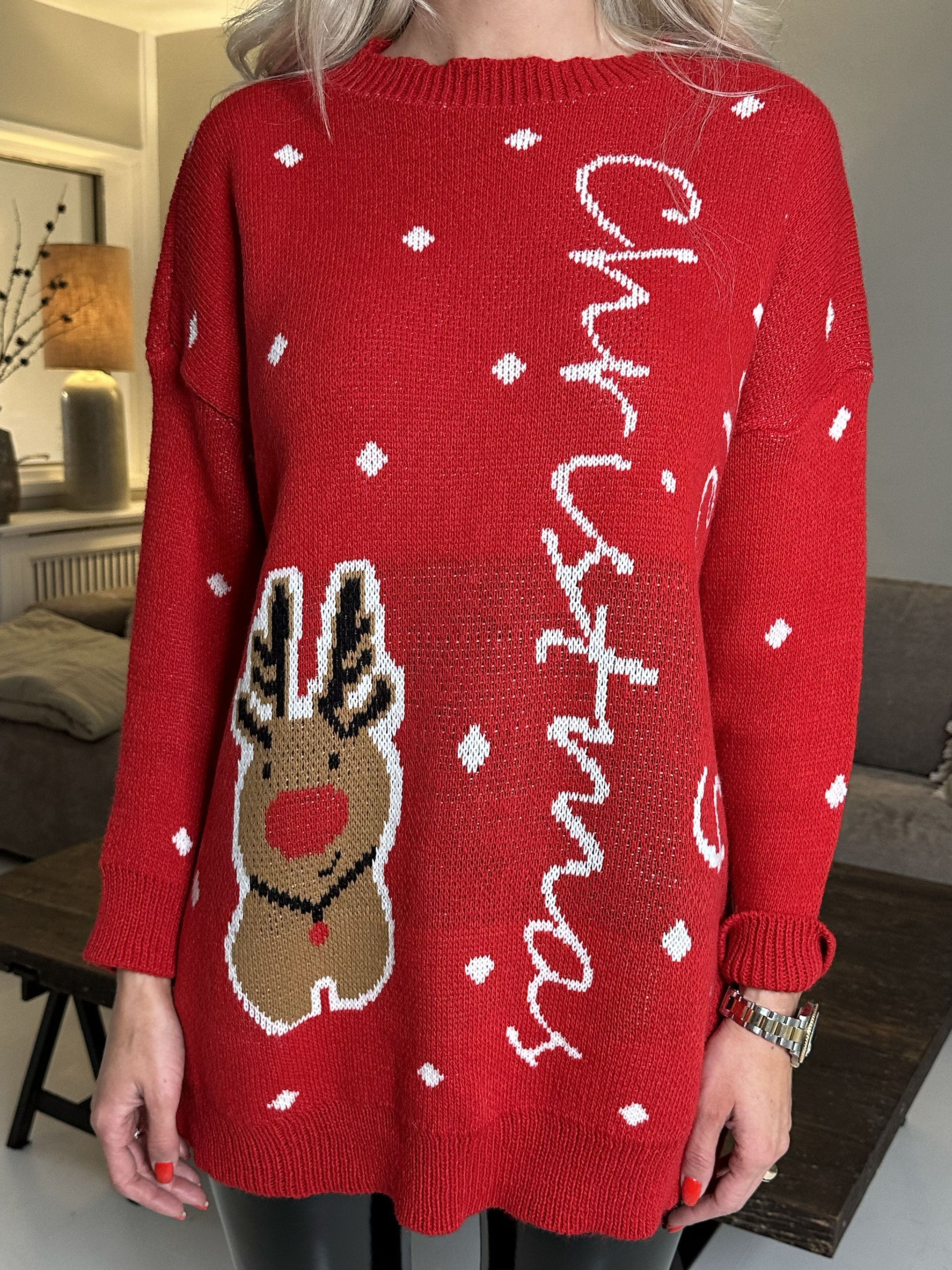 Rudolf - Söt jultröja med renar