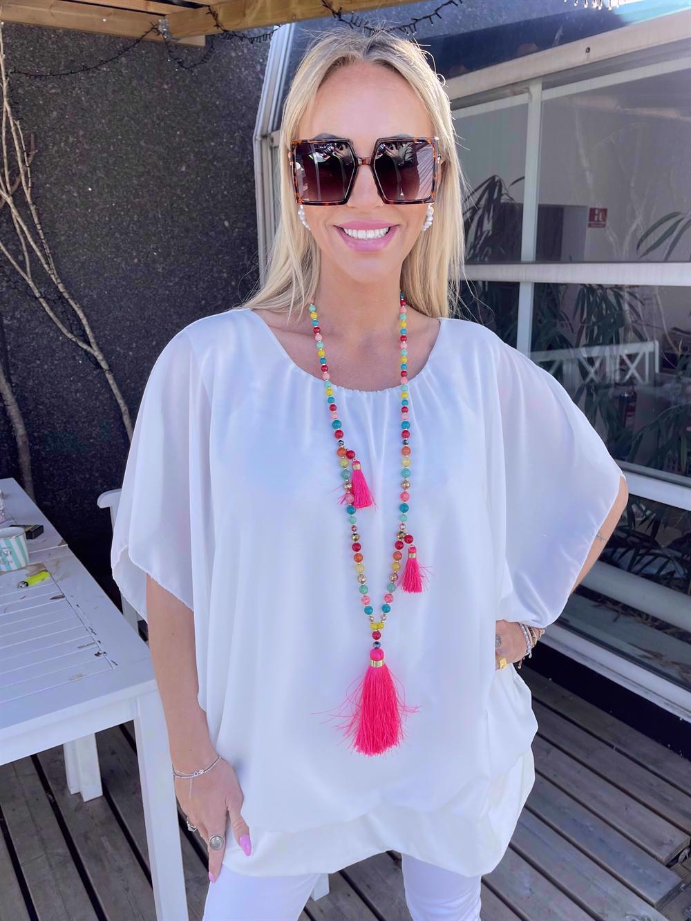 Tea - Topp med löst chiffong tyg över